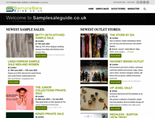 samplesaleguide.co.uk screenshot