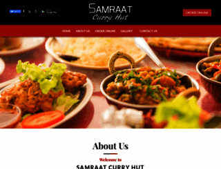 samraatcurryhutonline.com screenshot