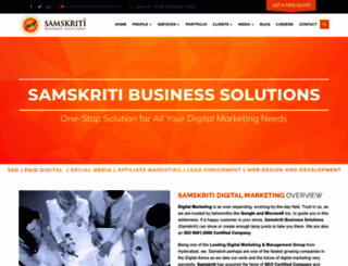 samskritibusinesssolutions.com screenshot