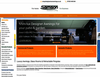 samsonawnings.co.uk screenshot