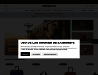 samsonite.es screenshot