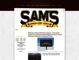 samswarehouseliquors.com screenshot