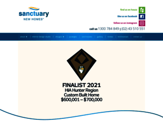 sanctuarynewhomes.com.au screenshot