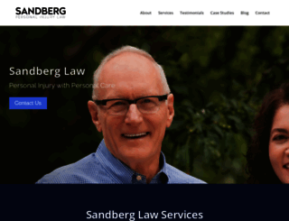 sandberglawoffice.com screenshot