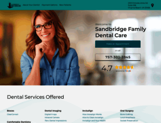 sandbridgefamilydentalcare.com screenshot