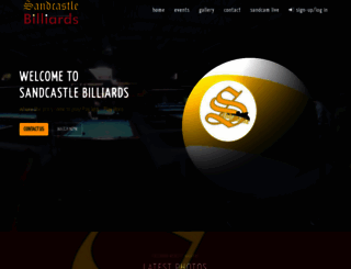 sandcastlebilliards.com screenshot