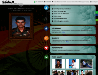 sandeep-unnikrishnan.tributes.in screenshot