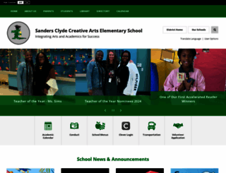 sandersclyde.ccsdschools.com screenshot