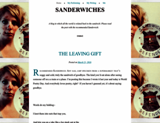 sanderwiches.wordpress.com screenshot