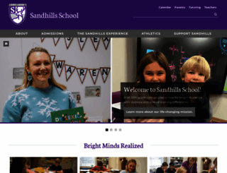 sandhillsschool.org screenshot