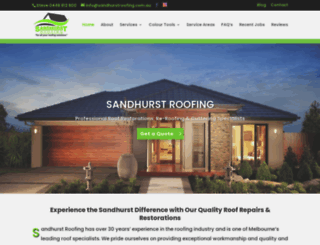 sandhurstroofing.com.au screenshot