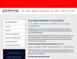 sandiegobankruptcypro.com screenshot