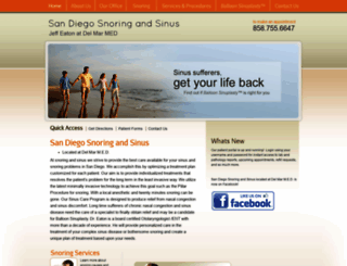 sandiegosnoringandsinus.com screenshot