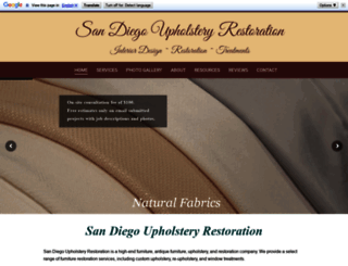sandiegoupholsteryrestoration.com screenshot