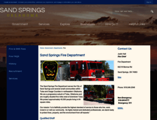 sandspringsfire.org screenshot