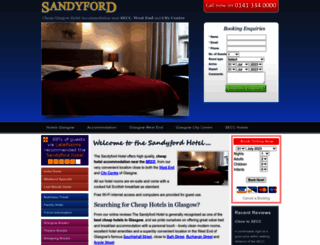sandyfordhotelglasgow.com screenshot