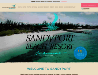 sandyportresort.com screenshot