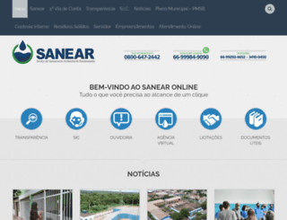 sanearmt.com.br screenshot