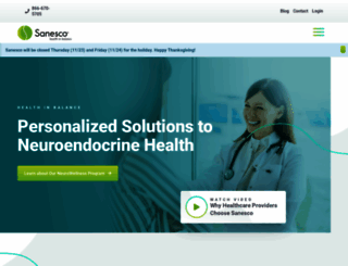 sanescohealth.com screenshot