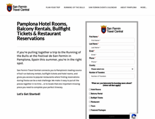 sanfermintravelcentral.com screenshot