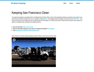 sanfranciscostreetcleaning.com screenshot