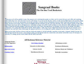 sangraal-books.com screenshot