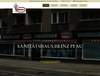 sanitaetshaus-pfau.de screenshot