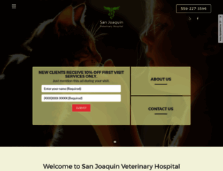 sanjoaquinveterinaryhospital.net screenshot