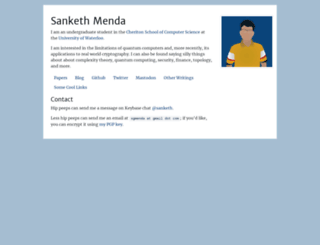 sanketh.com screenshot