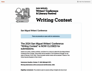 sanmiguelwritersconference.submittable.com screenshot