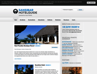 sansibar-hotels.de screenshot