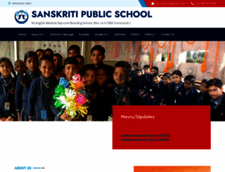 sanskritipublicschool.in screenshot