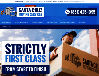 santacruzmovingservices.com screenshot