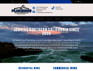 santacruzplumbinginc.com screenshot