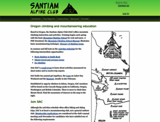 santiamalpineclub.org screenshot