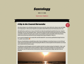 santology.wordpress.com screenshot