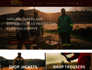santonworkwear.co.za screenshot