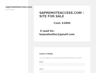 sapremoteaccess.com screenshot
