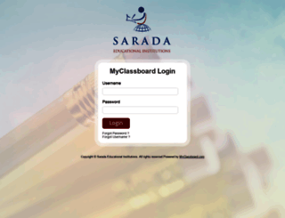 saradajc.myclassboard.com screenshot