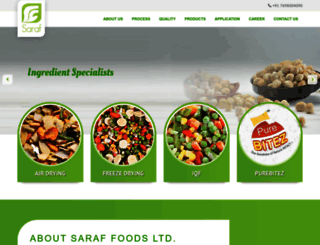 saraffoods.com screenshot