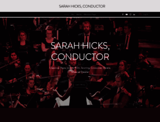 sarahhicksconductor.com screenshot