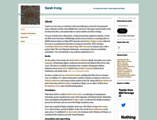 sarahirving.wordpress.com screenshot