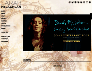 sarahmclachlan.com screenshot