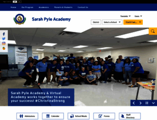 sarahpyleacademy.org screenshot