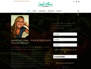 sarahwilliamsnutrition.com screenshot