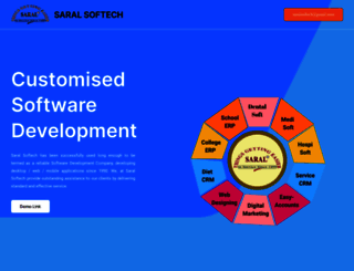 saralsoftech.com screenshot