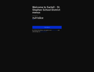 sartell.nutrislice.com screenshot