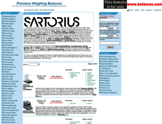 sartorius.balances.com screenshot
