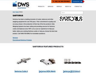 sartorius.dataweigh.com screenshot