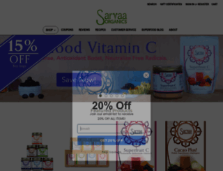 sarvaasuperfood.com screenshot